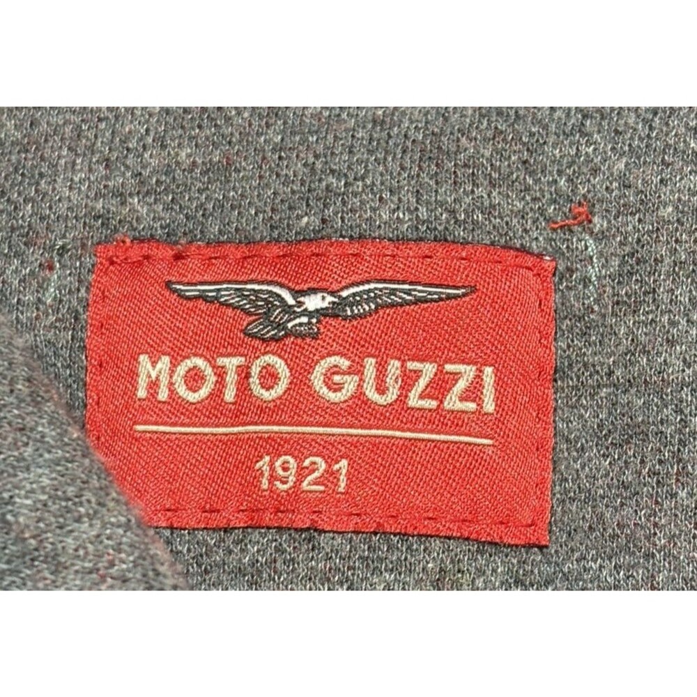 Moto Guzzi 1921 Men's XL Red Wool Blend 1/4 Zip Pullover Sweater Motorcycle